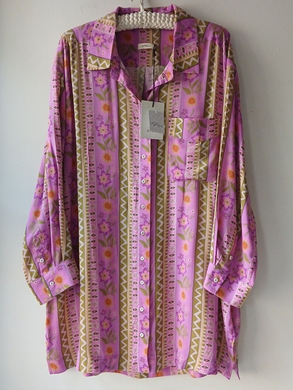 Spell Goldie Shirt Desert Rose Print Women's Large NWT